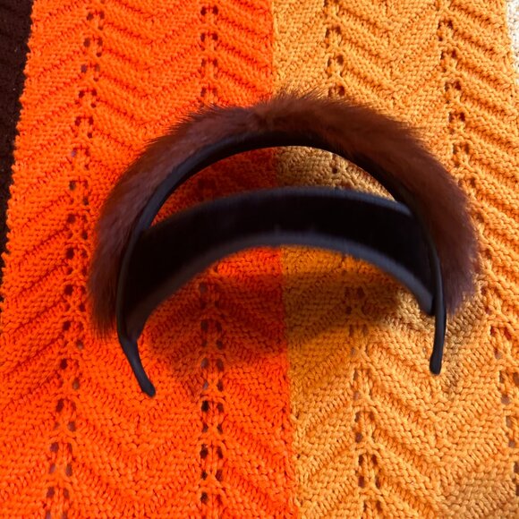 1950s MINK fur and velolur Fascinator headband! - Picture 8 of 12